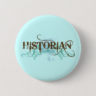 Cooler blauer Historiker-Knopf Button