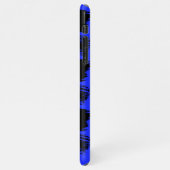 Cooler blauer Paint Brush Stroke Individuelle Name iPhone Hülle (Linke Seite)