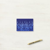 Cooler Blauer Racing Flames Style Post-it Klebezettel (Auf Schreibtisch)