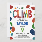 Cooler Blauer Rock Abenteuer Geburtstag Einladung (Vorderseite)