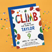 Cooler Blauer Rock Abenteuer Geburtstag Einladung