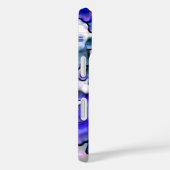 Cooler blauer Schmelzeffekt Abstrakt Case-Mate iPhone Hülle (Rückseite / Rechts)