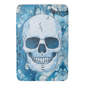 Cooler Blauer Skull Badematte (Vorderseite Vertikal)