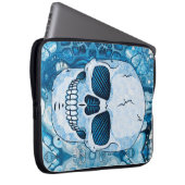 Cooler Blauer Skull Laptopschutzhülle (Vorne Rechts)