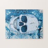 Cooler Blauer Skull Puzzle (Horizontal)