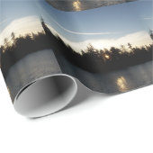 Cooler blauer Sonnenuntergang Geschenkpapier (Rolleneckpunkt)