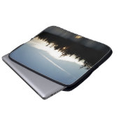 Cooler blauer Sonnenuntergang Laptopschutzhülle (Vorne Knopf)
