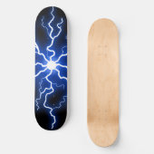 Cooler Blauer Strom Skateboard (Vorderseite)