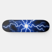 Cooler Blauer Strom Skateboard (Horizontal)
