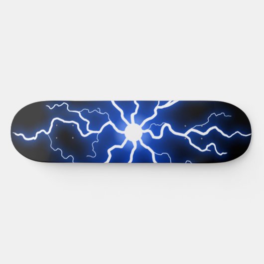 Cooler Blauer Strom Skateboard (Horizontal)
