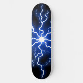 Cooler Blauer Strom Skateboard (Vorderseite)