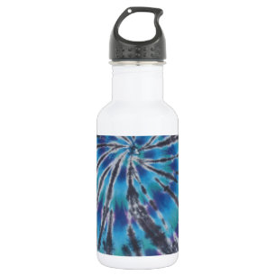 Cooler Blauer Swirl Spiral Gefärbte Krawatte Trinkflasche