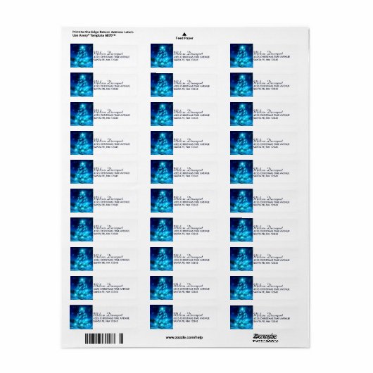 Cooler Blauer Weihnachtsbaum mit glänzenden Lichte (Vorne)