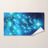 Cooler Blauer Weihnachtsbaum mit glänzenden Lichte Badhandtuch Set (Handtuch)