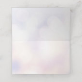 Cooler Blauer Weihnachtsbaum mit glänzenden Lichte Platzkarte (Innenseite Aufgefaltet)