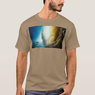 Cooler Blauer Wellenuntergang T-Shirt