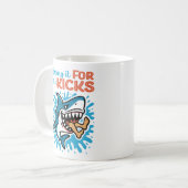 Cooler Blauhai für Kicks Kaffeetasse (Vorderseite Links)