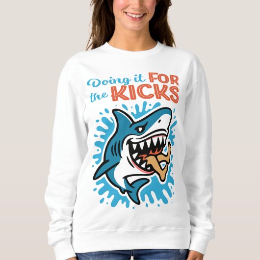 Cooler Blauhai für Kicks Sweatshirt (Vorderseite)