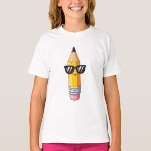 Cooler Bleistift mit Sonnenbrille Kids T-Shirt