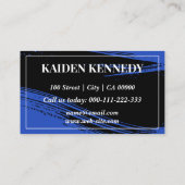 Cooler Blue Car Service Detaillierte Fotovorlage Visitenkarte (Rückseite)