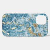 Cooler Blue-Gold-Stone-einzigartig Case-Mate iPhone Hülle (Rückseite (Horizontal))