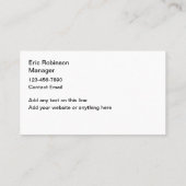 Cooler Blue Pool Service Beruflich Visitenkarte (Rückseite)