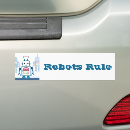 Cooler Blue Robot - Geschenke Autoaufkleber (Auf Auto)