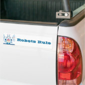 Cooler Blue Robot - Geschenke Autoaufkleber (Auf Lkw)