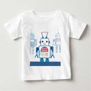 Cooler Blue Robot - Geschenke Baby T-shirt