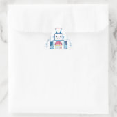 Cooler Blue Robot - Geschenke Dreieckiger Aufkleber (Tasche)