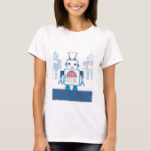 Cooler Blue Robot - Geschenke T-Shirt (Vorderseite)
