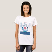 Cooler Blue Robot - Geschenke T-Shirt (Vorne ganz)