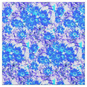 Cooler Blumenlook blau Stoff (Nahaufnahme)