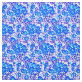 Cooler Blumenlook blau Stoff (Muster)