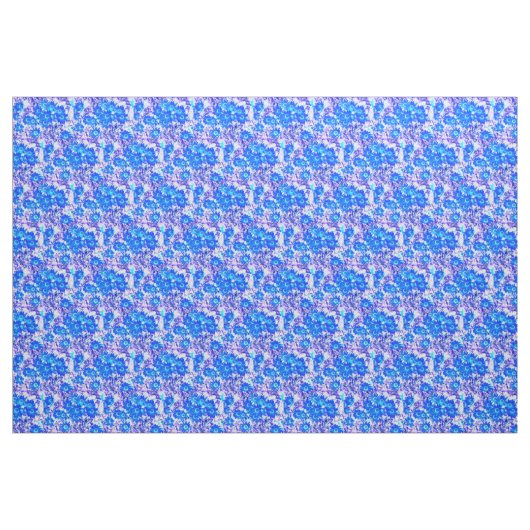 Cooler Blumenlook blau Stoff (Fat Quarter (45,7 x 55,9 cm))
