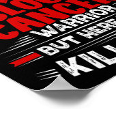 Cooler Blutkrebs-Krieger Blutkrebs Bewusstsein Poster (Ecke)
