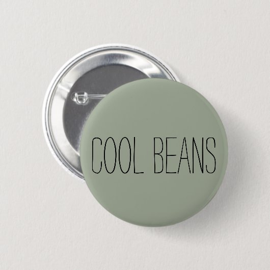 'Cooler Bohnen Button (Vorne & Hinten)