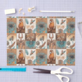 Cooler Boho-Western-Fliesenmuster-Dekodierung Seidenpapier (Handwerk)