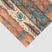 Cooler Boho-Western-Fliesenmuster-Dekodierung Seidenpapier (Ausschnitt)