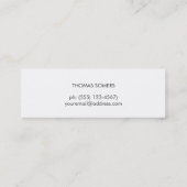 Cooler BOLD Black Unique Moderner Designer Mini Visitenkarte (Rückseite)