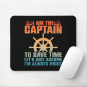 Cooler Bootschkapitän für Männer Frauen Bootfahren Mousepad (Mit Mouse)