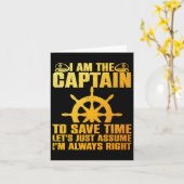 Cooler Bootsführer für Männer Bootsphilosophie Karte (Gelbe Blume)