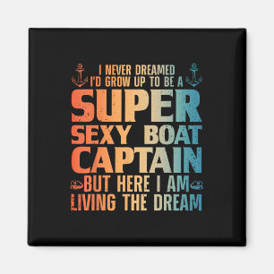 Cooler Bootskapitän für Männer Frauen Segel Pontoo Magnet