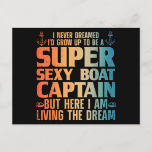 Cooler Bootsmann für Männer - Sail Pontoon Boati Feiertagspostkarte