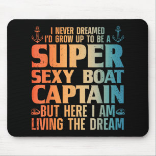 Cooler Bootsmann für Männer - Sail Pontoon Boati Mousepad