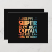 Cooler Bootsmann für Männer - Sail Pontoon Boati RSVP Karte (Vorne/Hinten)