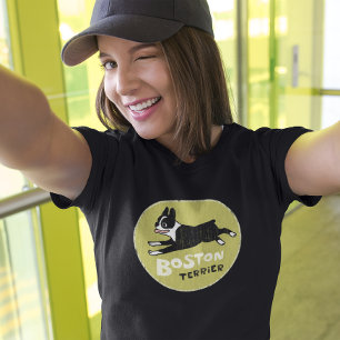 Cooler Boston Terrier im Vintage-Stil Süßer Hund T-Shirt