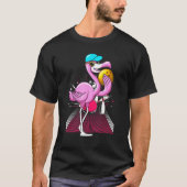 Cooler Bowling Flamingo Shorebirds T-Shirt (Vorderseite)