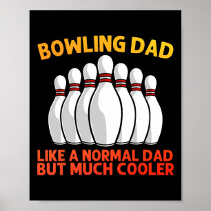 Cooler Bowling für Vater Papa Bowling Team Sportle Poster