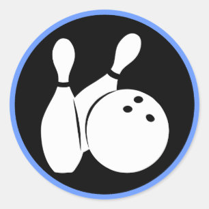Cooler Bowling Runder Aufkleber
